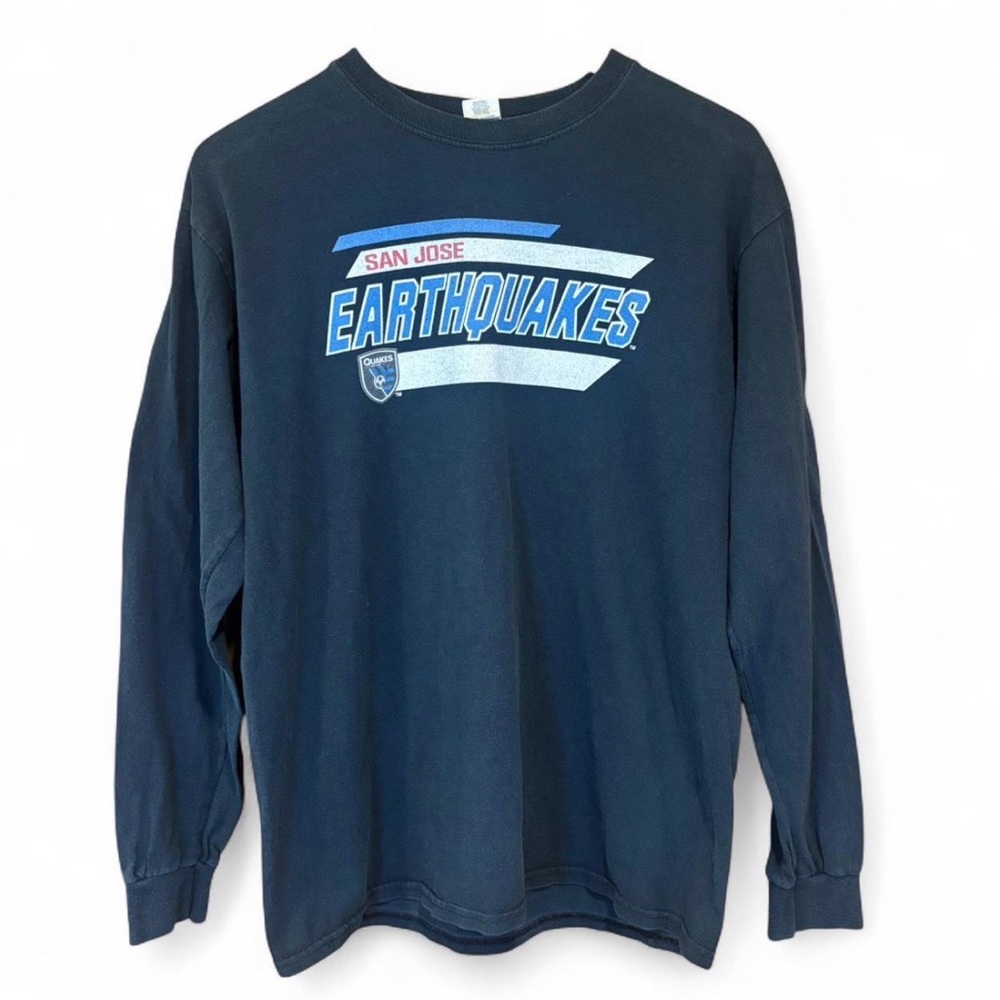 San Jose Earthquakes Black Long Sleeve Graphic Tee